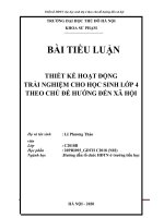 Tiểu luận thiết kế HĐTN lớp 4 hướng đến XH - Copy - Copy