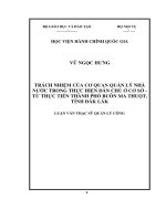Trách nhiệm của cơ quan quản lý nhà nước trong thực hiện dân chủ ở cơ sở   từ thực tiễn thành phố buôn ma thuột, tỉnh đắk lắk 