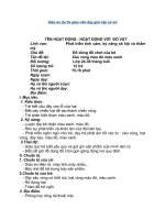 Giáo án dự thi giáo viên dạy giỏi cấp cơ sở   HOẠT ĐỘNG với  đồ vật