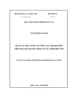 Quản lý nhà nước về công tác thanh niên trên địa bàn huyện đồng xuân, tỉnh phú yên 