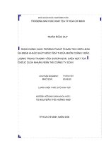 Ứng dụng các phương pháp phân tích dữ liệu đa biến khảo sát mức độ thỏa mãn công việc, lòng trung thành với supervisor, gắn kết tổ chức của nhân viên tại công ty scavi 