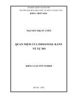 Quan niệm của i kant về tự do