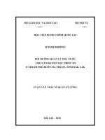 Bồi dưỡng quản lý nhà nước cho cán bộ dân tộc thiểu số ở thành phố buôn ma thuột, tỉnh đắk lắk 