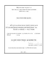 Giải pháp hoàn thiện tỷ giá hối đoái góp phần đẩy mạnh xuất nhập khẩu tại việt nam , luận văn thạc sĩ 