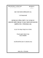 Đánh giá công chức các cơ quan chuyên môn thuộc uỷ ban nhân dân huyện krông pắk, tỉnh đắk lắk 