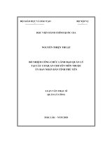 Bổ nhiệm công chức lãnh đạo quản lý tại các cơ quan chuyên môn thuộc uỷ ban nhân dân tỉnh phú yên 