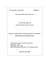 Quản lý nhà nước về di tích lịch sử văn hóa trên địa bàn tỉnh đắk nông 