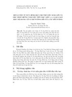 Rèn luyện tư duy hình học cho trẻ mẫu giáo lớn và học sinh những năm đầu tiểu học (lớp 1, 2, 3) qua dạy học nội dung về vị trí tương đối của các đối tượng