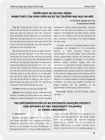 The implementation of an extensive reading project: Perceptions of pre-university students at Hanoi University