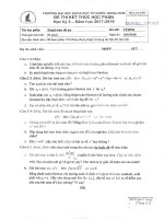 Đề thi kết thúc học phần học kỳ II năm học 2017-2018 môn Thuật toán tối ưu - ĐH Khoa học Tự nhiên TP.HCM