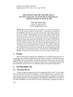 Phân tích dữ liệu điều tra hiện trạng kỹ năng giảng dạy của sinh viên sư phạm địa lí – Trường đại học Sư phạm Hà Nội