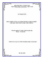 Phát triển năng lực định hướng nghề nghiệp cho học sinh trung học phổ thông tt 