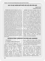 Intercultural language teaching and learning