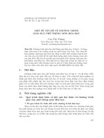 Một số vấn đề về chương trình giáo dục phổ thông môn Hóa học