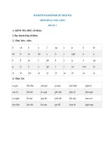 4 đề ôn tập GIỮA kì 1 TIẾNG VIỆT lớp 1 