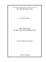 luận văn thạc sĩ tội cướp tài sản từ thực tiễn thành phố đà nẵng 