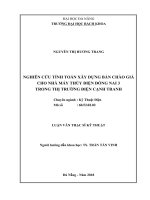 Nghiên cứu tính toán xây dựng bản chào giá cho nhà máy thủy điện đồng nai 3 trong thị trường điện cạnh tranh 