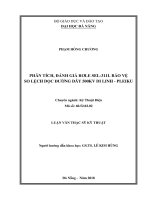Phân tích, đánh giá rơle sel 311l bảo vệ so lệch dọc đường dây 500kv di linh   pleiku 