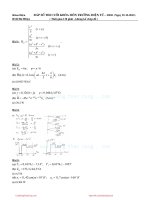 Đáp án đề thi cuối khóa năm 2012 môn Trường điện từ (lớp DD11) - ĐH Bách khoa Hà Nội