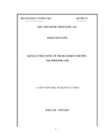 Quản lý nhà nước về lưu trữ tại tỉnh đắk lắk 