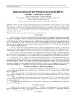 Ứng dụng hệ luật mờ trong dự báo biểu điểm thi