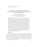 Rèn kĩ năng nghề nghiệp cho giáo viên dạy môn Hóa học ở trường trung học phổ thông tiếp cận chuẩn quốc tế