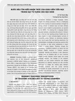 Primary teachers’ perceptions of teaching vocabulary to young learners