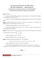 Đề thi cuối học kỳ năm 2009 môn Đại số B1 - ĐH Khoa học Tự nhiên TP.HCM