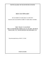 thực trạng và giải pháp cho vay hỗ trợ hộ nghèo tại các tổ chức tín dụng thuộc khu vực thành phố hồ chí minh hiện nay 