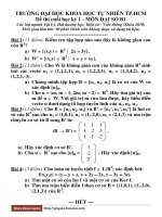 Đề thi cuối học kỳ năm 2010 môn Đại số B1 - ĐH Khoa học Tự nhiên TP.HCM