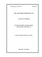 Giải quyết khiếu nại hành chính trên địa bàn tỉnh đắk lắk 