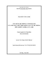 Xây dựng hệ thống cảnh báo lỗi của nhà máy thủy điện đồng nai 3 từ hệ thống điều khiển ac800xa của abb 