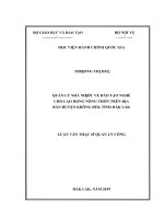 Quản lý nhà nước về đào tạo nghề cho lao động nông thôn trên địa bàn huyện krông buk, tỉnh đắk lắk 