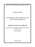 Cơ chế pháp lý phòng, chống mua bán người ở việt nam hiện nay tt 