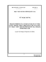 Trách nhiệm của cơ quan quản lý nhà nước trong thực hiện dân chủ ở cơ sở   từ thực tiễn thành phố buôn ma thuột, tỉnh đắk lắk 