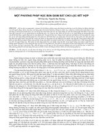 Một phương pháp học bán giám sát cho lọc kết hợp