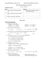 Đề cương ôn thi học kỳ 1 toán 11 năm 2020 – 2021 trường THPT đống đa – hà nội