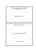 (Luận văn thạc sĩ) Thủ tục xét xử sơ thẩm vụ án hình sự đối với bị cáo là người dưới 18 tuổi phạm tội từ thực tiễn thị xã Điện Bàn, tỉnh Quảng Nam