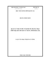 Quản lý nhà nước về kinh tế trang trại trên địa bàn huyện cư kuin, tỉnh đắk lắk 