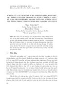 Nghiên cứu xây dựng nội dung, phương pháp, hình thức, qui trình luyện tập và đánh giá sự phát triển kĩ năng sử dụng thí nghiệm khi dạy học phần thí nghiệm vật lí phổ thông trong