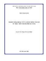 Tội huỷ hoại hoặc cố ý làm hư hỏng tài sản từ thực tiễn thành phố đà nẵng 