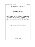 (Luận án tiến sĩ) Thực trạng viêm não Nhật Bản, một số đặc điểm của véc tơ và tác nhân gây bệnh tại khu vực Tây Nguyên, 2005-2018