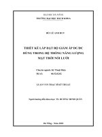 Thiết kế lắp đặt bộ giảm áp dcdc dùng trong hệ thống năng lượng mặt trời nối lưới 