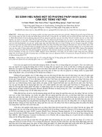 So sánh hiệu năng một số phương pháp nhận dạng cảm xúc tiếng việt nói