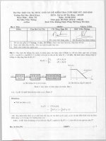 Đáp án đề thi cuối học kỳ I năm học 2015-2016 môn Xử lý số tín hiệu - ĐH Bách khoa TP.HCM