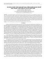 Dự báo chuỗi thời gian mờ dựa trên nhóm quan hệ mờ phụ thuộc thời gian và tối ưu bầy đàn