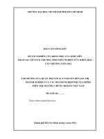 ảnh hưởng của quản trị vốn lưu chuyển đến giá trị doanh nghiệp của các doanh nghiệp phi tài chính trên thị trường chứng khoán việt nam 
