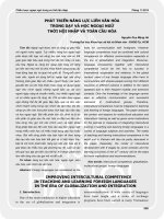 Improving intercultural competence in teaching and learning foreign languages in the era of globalization and integration