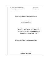 Quản lý nhà nước về công tác thanh niên trên địa bàn huyện krông pắk, tỉnh đắk lắk 