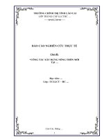 báo cáo nghiên cứu thực tế công tác xây dựng nông thôn mới tại xã   huyện    